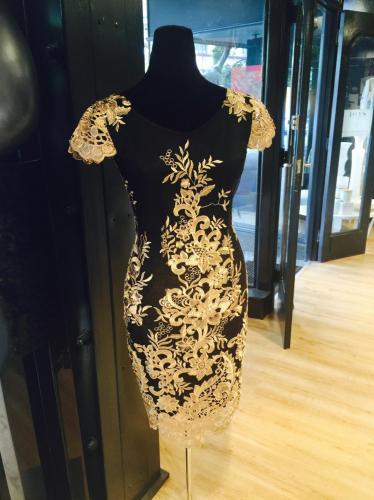Embroidered Lace Ball Dress