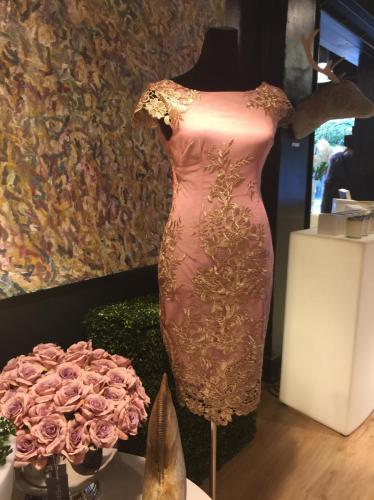 Embroidered Lace Ball Dress